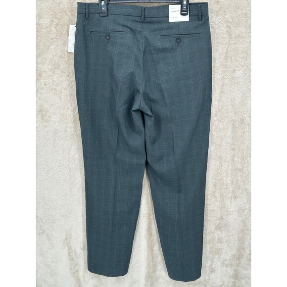 Calvin Klein Pants Mens 34x32 Gray Plaid Straight Fit Dress Work Career Office - Picture 4 of 10